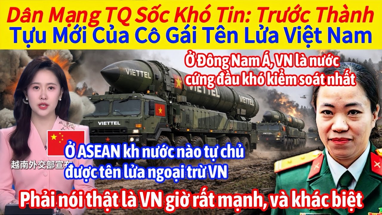 Dân Mạng TQ Sốc Khó Tin: Trước Thành Tựu Mới Của Cô Gái Tên Lửa Việt Nam
