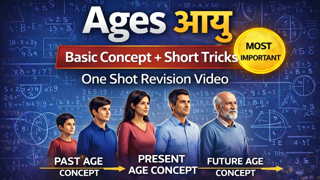 Age Problems One Shot✅ | Ages आयु | Basic Concept + Short Tricks | SSC BANKING RAILWAY ALL EXAMS 