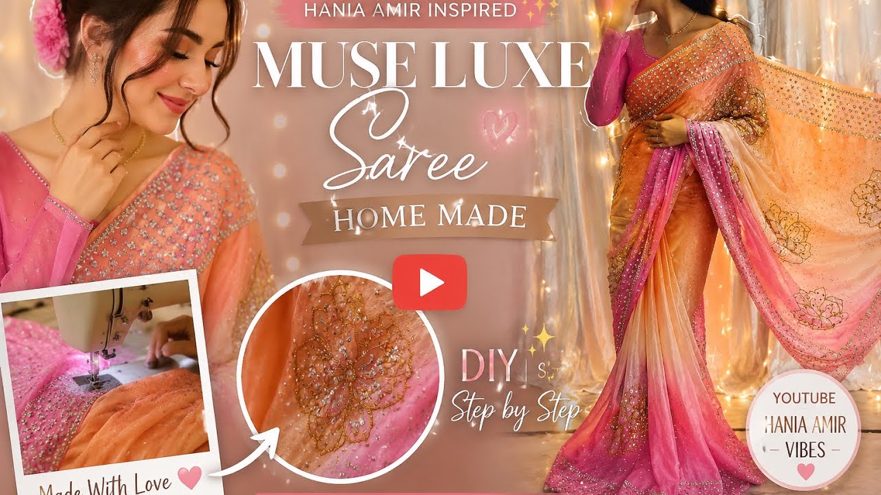 Muse Luxe saree inspired by Hania Aamir 💫Eid outfit 🌙