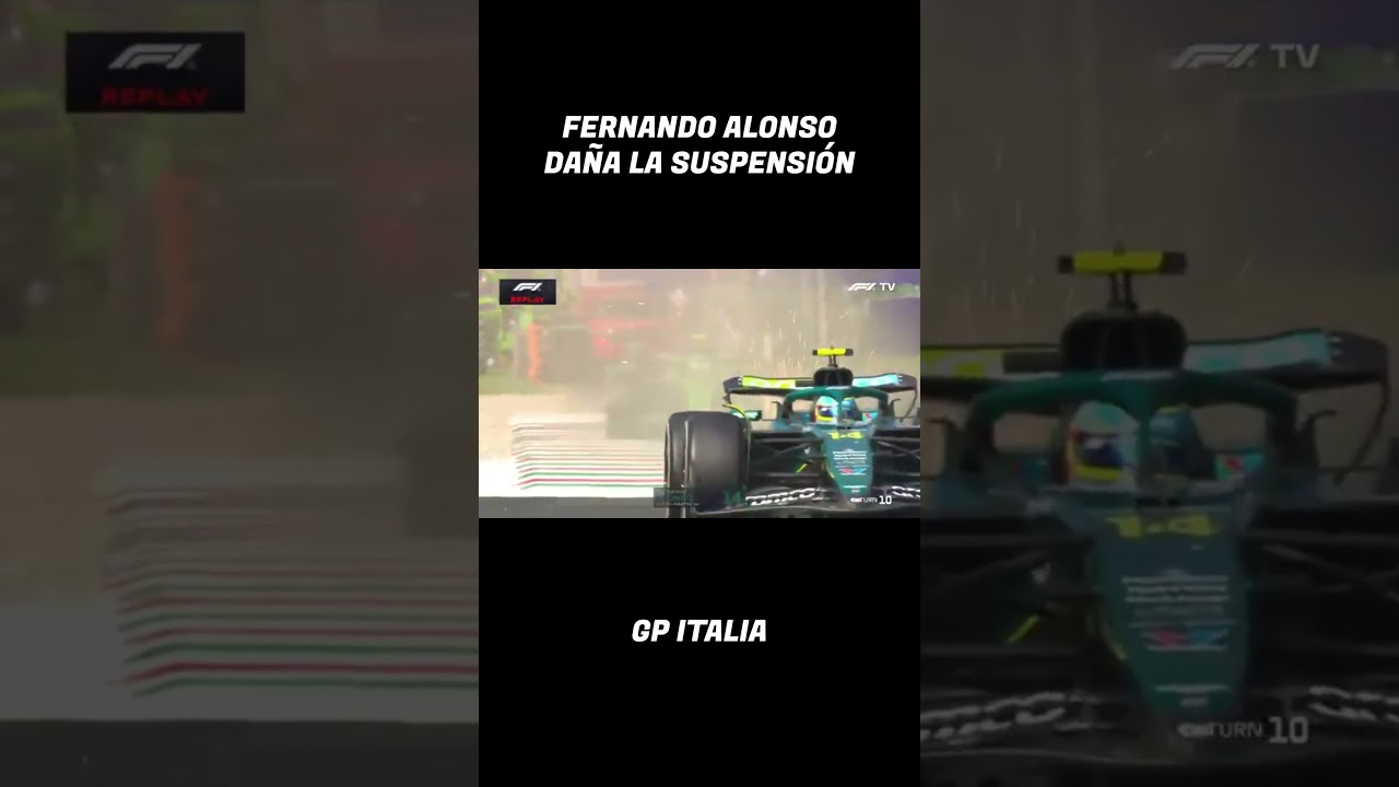 Así dañaba la suspensión Fernando Alonso y tuvo que abandonar el GP de Italia 