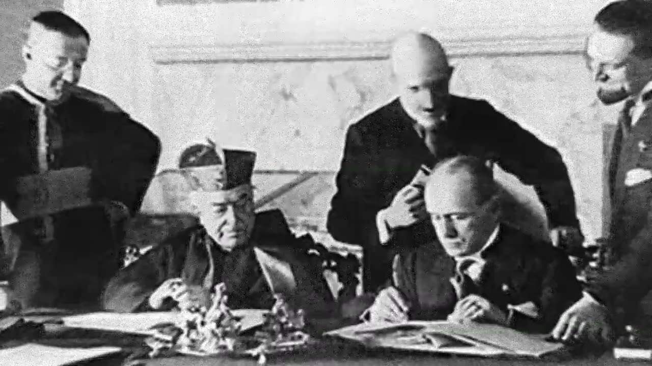 11 Febbraio 1929 Patti Lateranensi   11 February 1929 the Lateran Treaty  by Italy and the Holy See
