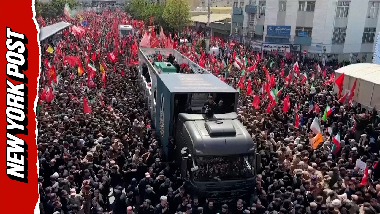 Massive Crowds Flood Tehran for Khamenei Funeral Procession