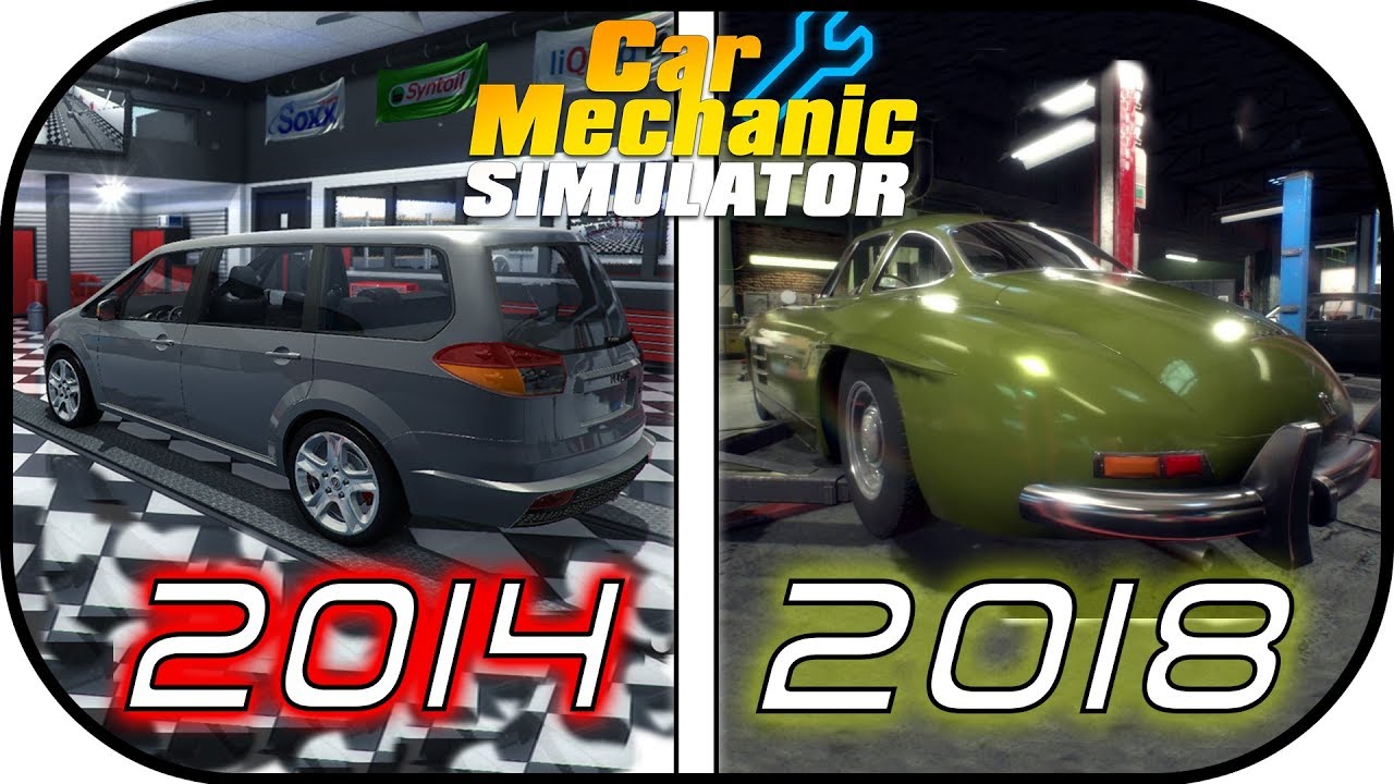 EVOLUTION of CAR MECHANIC SIMULATOR games (2014 vs 2015 vs 2018) video game graphic