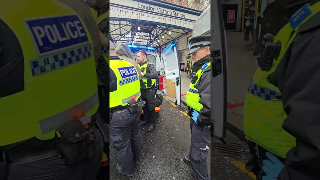 Man arrested by British Transport Police outside London's Victoria station