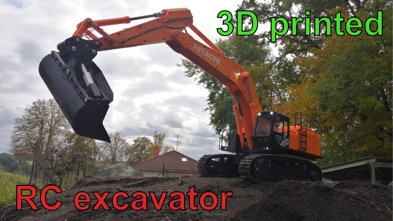 Hitachi Zaxis 670 - first test of tilting slope bucket