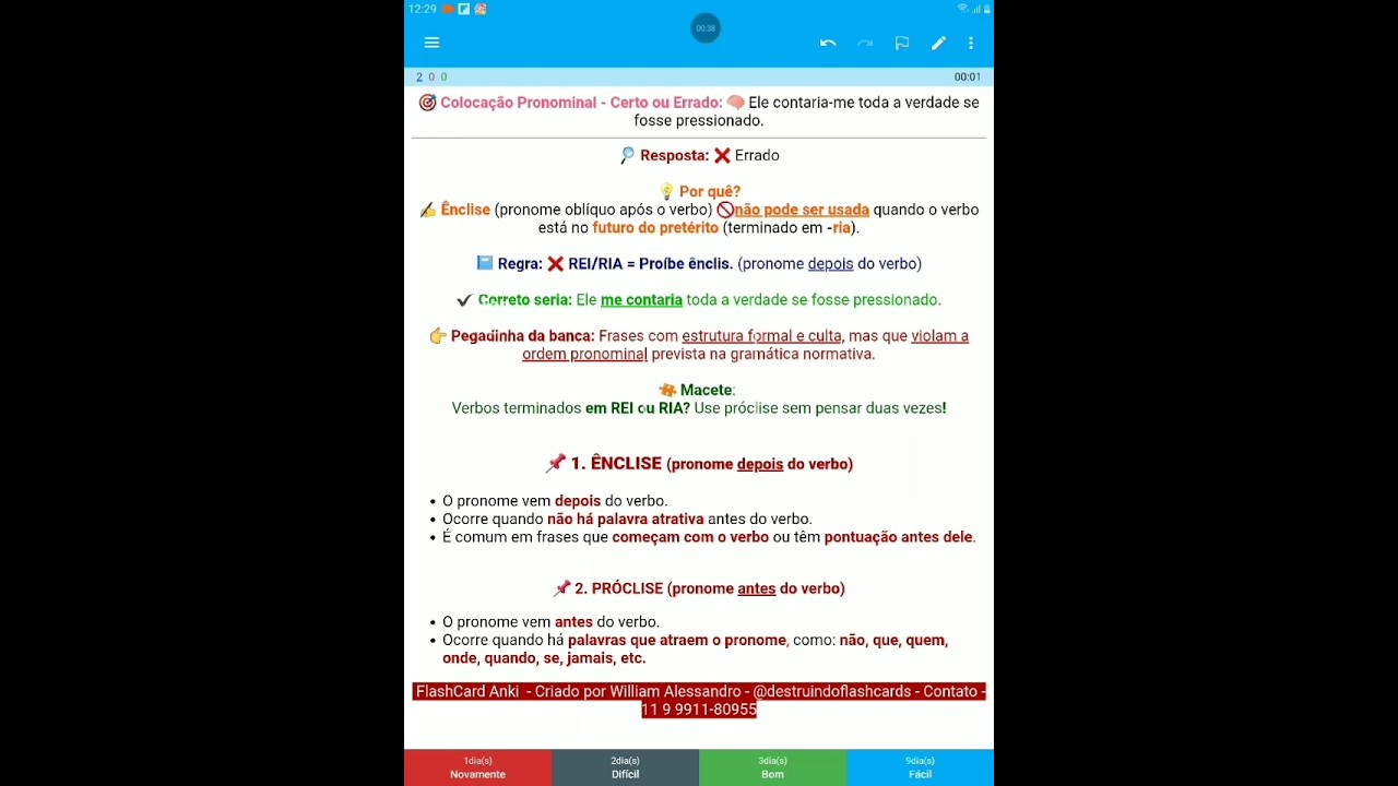 REVIS&Atilde;O ATIVA - ANKI FLASHCARDS #linguaportuguesa @ #tjsp2025 #concurseiraativa #concursosp&uacute;blicos