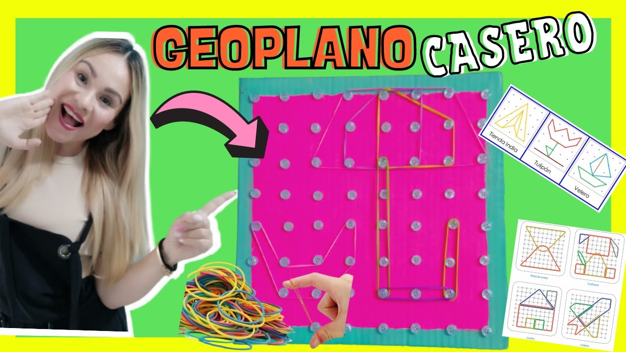 🎯 Material MANIPULATIVO para aprender GEOMETRÍA /FIGURAS EN EL GEOPLANO