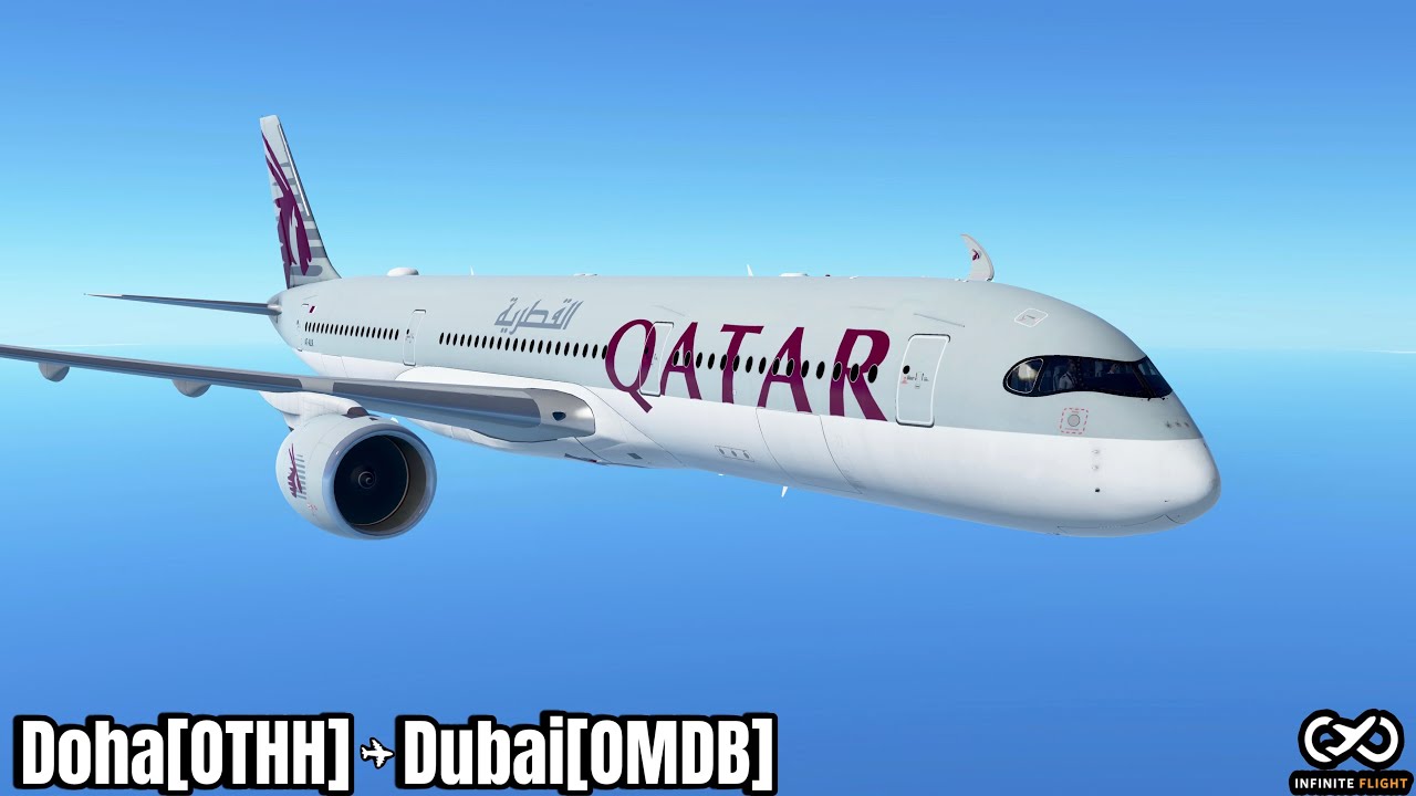Infinite flight simulator | Doha[OTHH] To Dubai[OMBD] | Airbus A350-900 | Full flight | Gameplay 