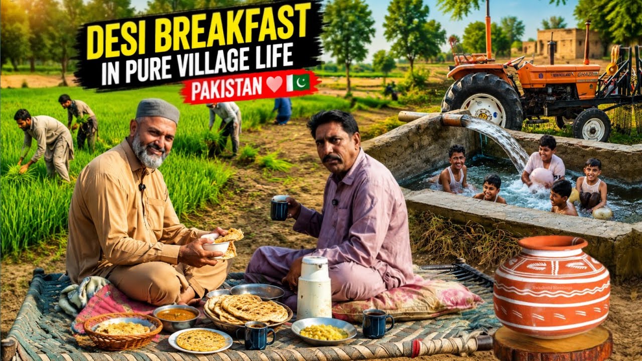 My Friend Surprised Me With an AMAZING Pakistani Village Breakfast! | Pure Village Life 🇵🇰🔥