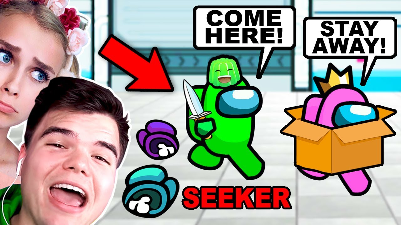 My BOYFRIEND Was The SEEKER In Among Us Hide And Seek!