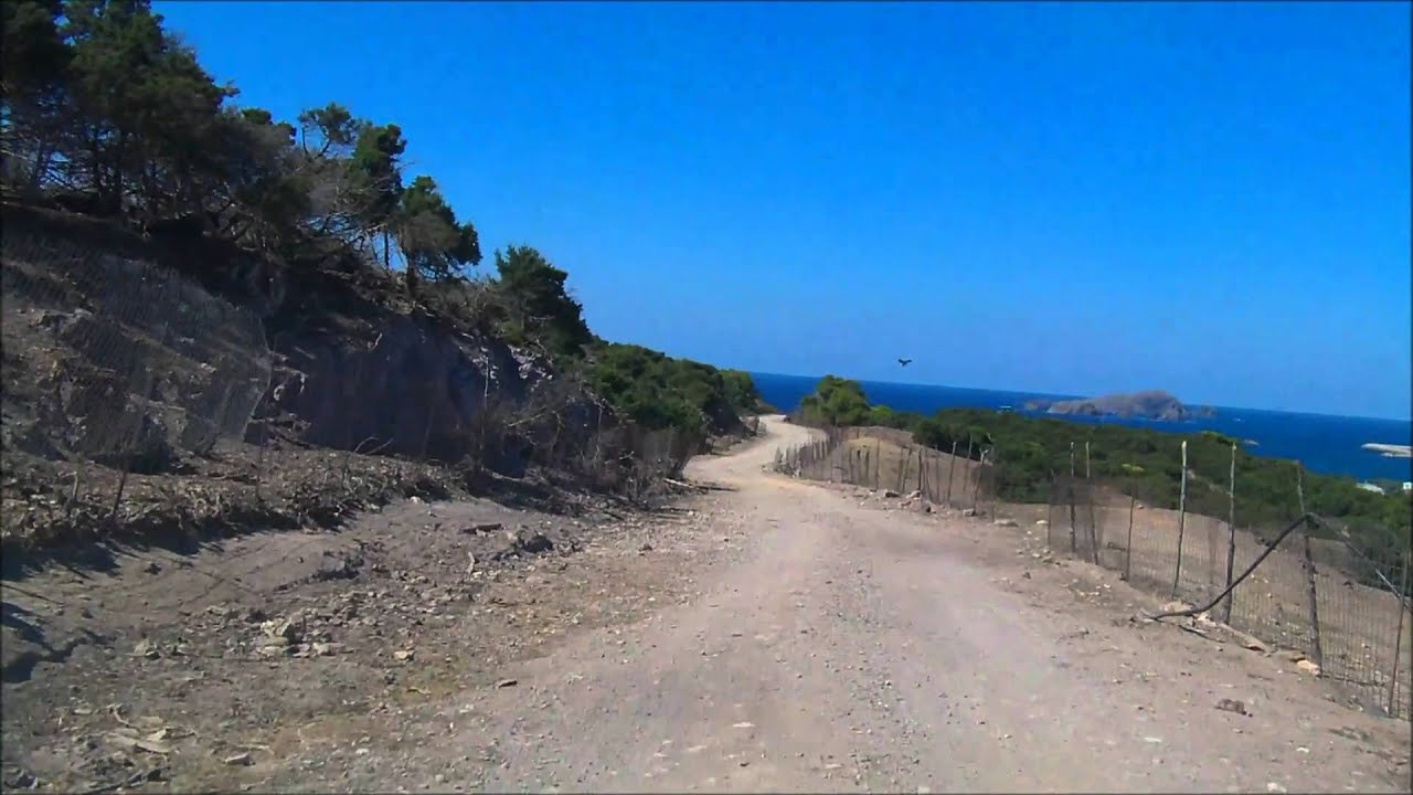 Skyros - driving from taverna Agios Petros to Limanaki beach, 2010