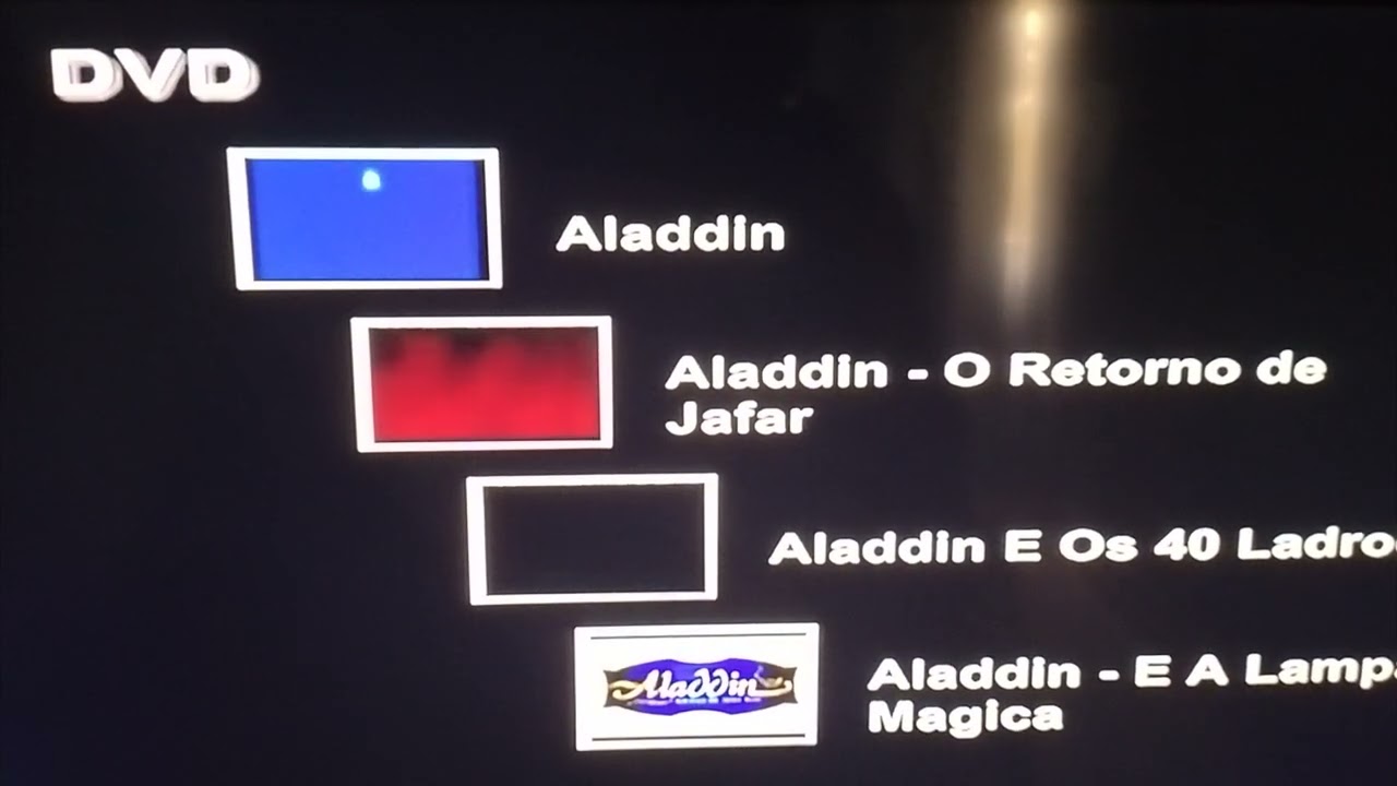 Menu do DVD 📀 Aladdin 3 em 1