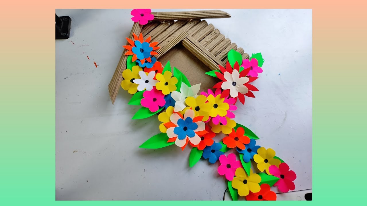 Wall hanging craft🌸paper craft ।। how make to paper craft ।।