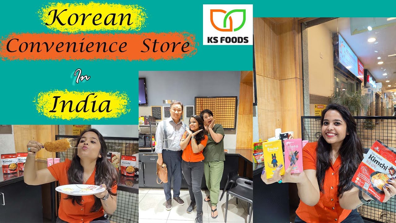 INDIAN GIRL trying First ever KOREAN CONVENIENCE STORE In INDIA | CVS | Ft. Ks Foods