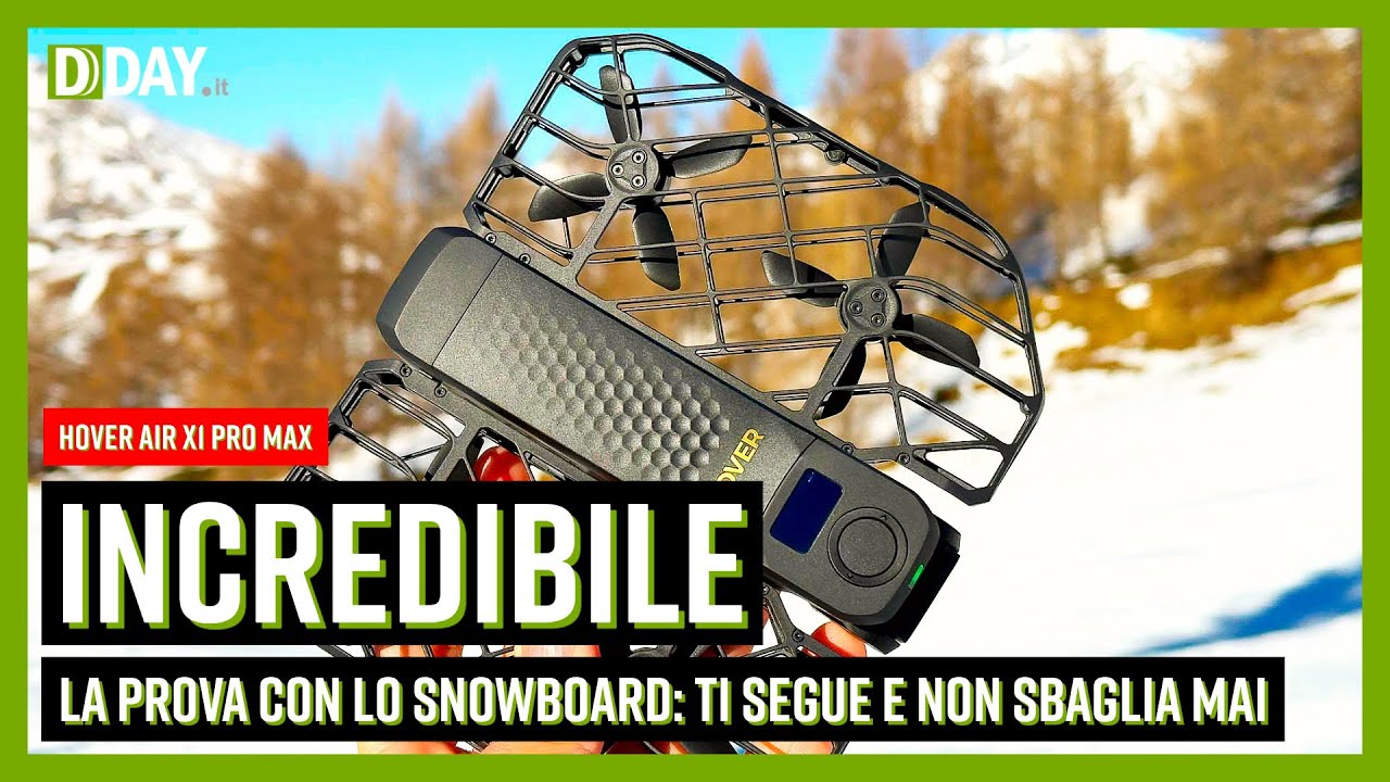 Recensione Hover Air X1 Pro Max sulla neve. Incredibile, non sbaglia un colpo