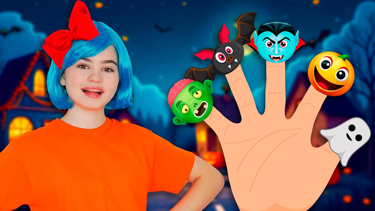 Finger Family Halloween Emoji Song | Nursery Rhymes