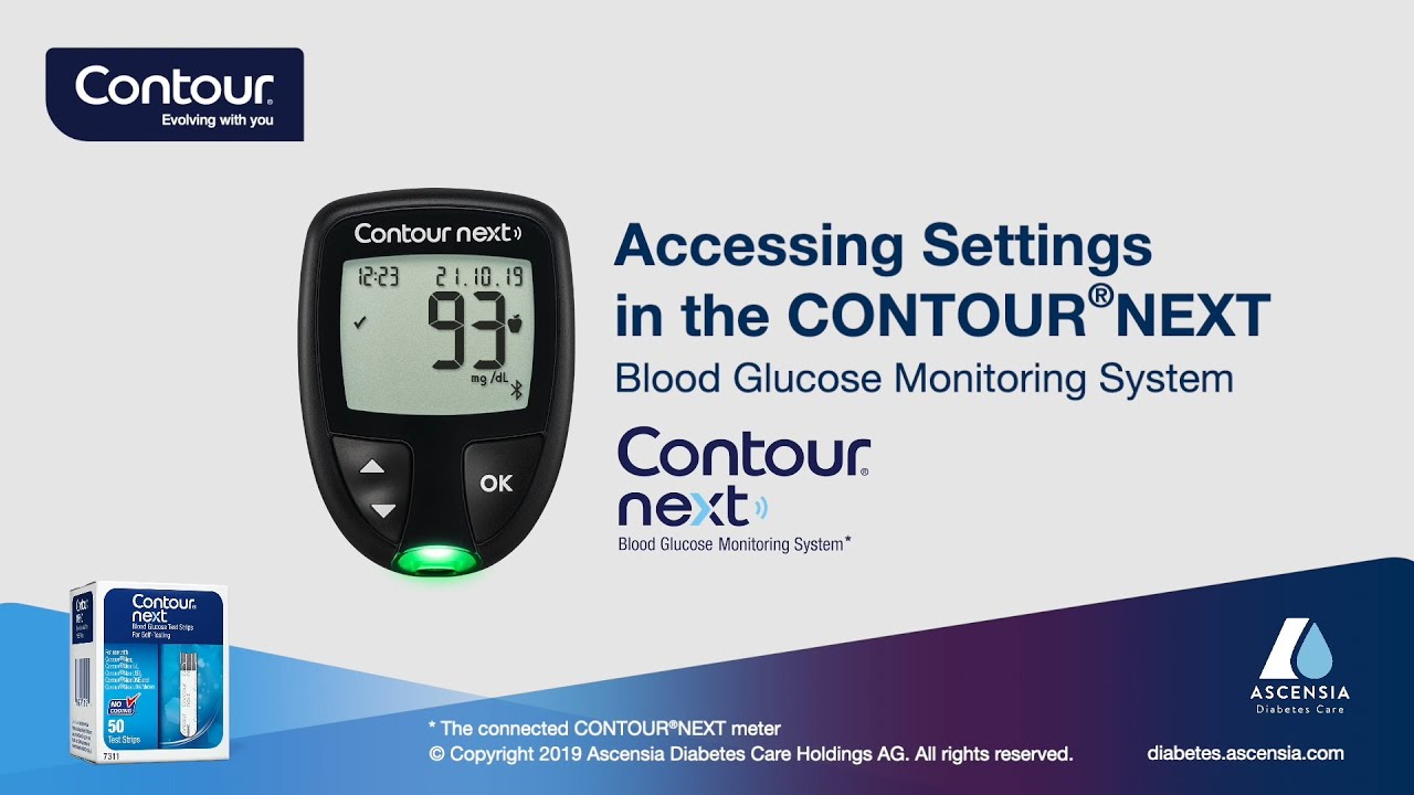 Accessing Settings | CONTOUR NEXT | mg/dl | Middle East (en_SA_AE)