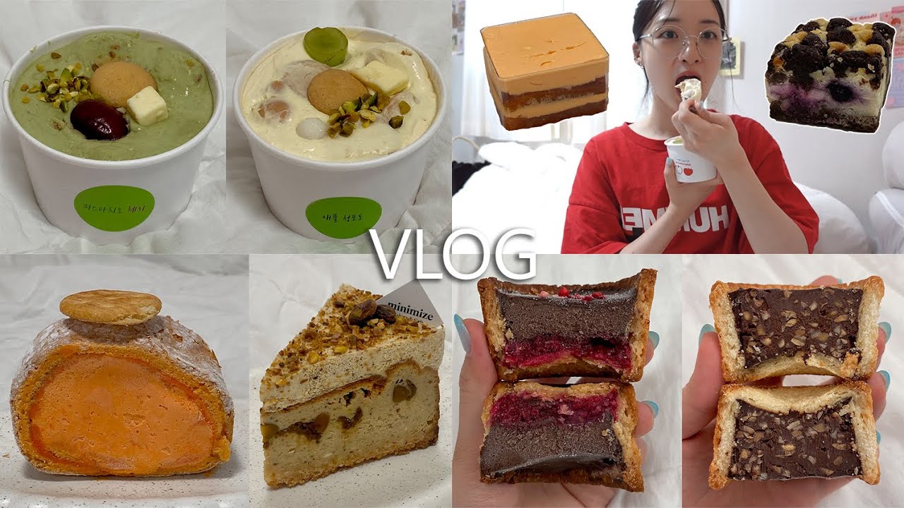 빵푸딩, 치즈케이크, 타르트, 크럼블, 쿠키 참 다양하게도 먹었다(뿌듯) | 코코로나인, 코코로카라, 미니마이즈, 빵어니스타, 쭈롱베이커리, 니생각이났어 | VLOG 일상 브이로그