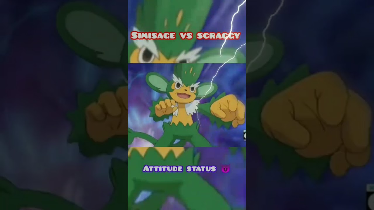 SIMISAGE VS SCRAGGY BOND EVOLUTION || ASH SIMISAGE VS SCRAGGY|| #pokemon | #shorts | #trending
