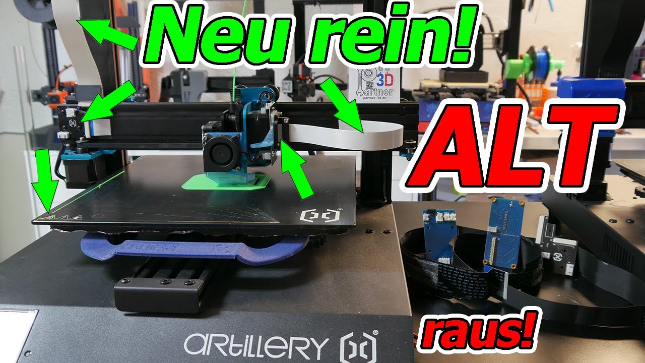 Artillery Sidewinder X1: Kabel und Platinen defekt! Einmal wechseln bitte! Sicherungen einbauen.