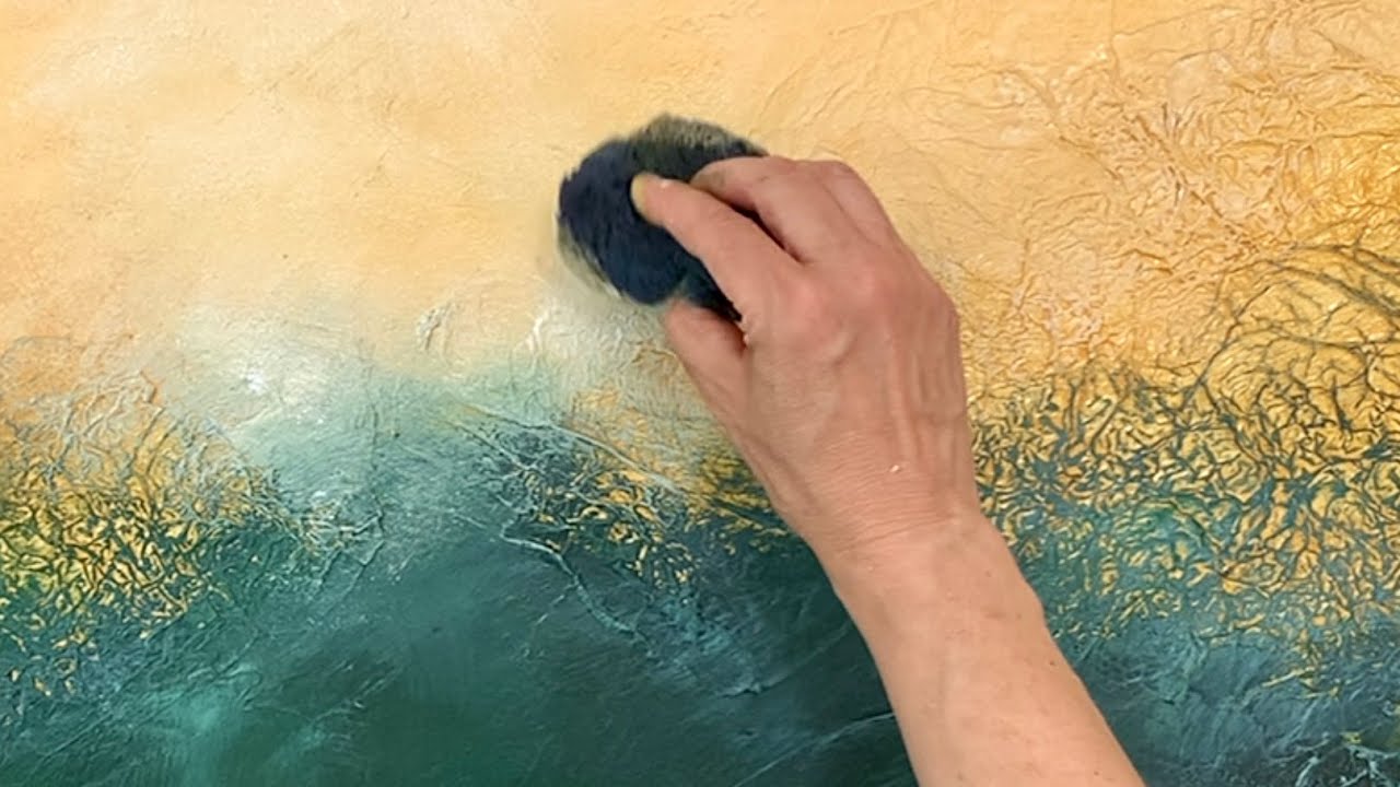 GOLD aus Aluminium Folie / DEMO für Anfänger / Erstaunlich! Acryl Abstrakt