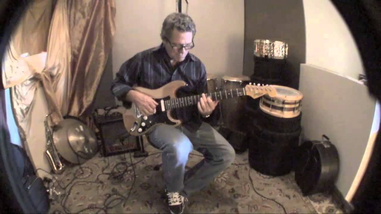 Randy Bernsen plays the blues on his Budagov Strat vintage guitar