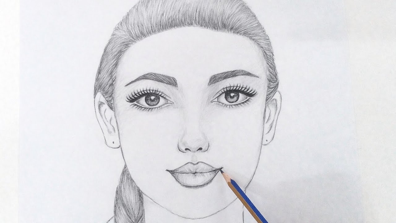 Realistic Pencil Portrait Drawing | Beautiful Girl Sketch