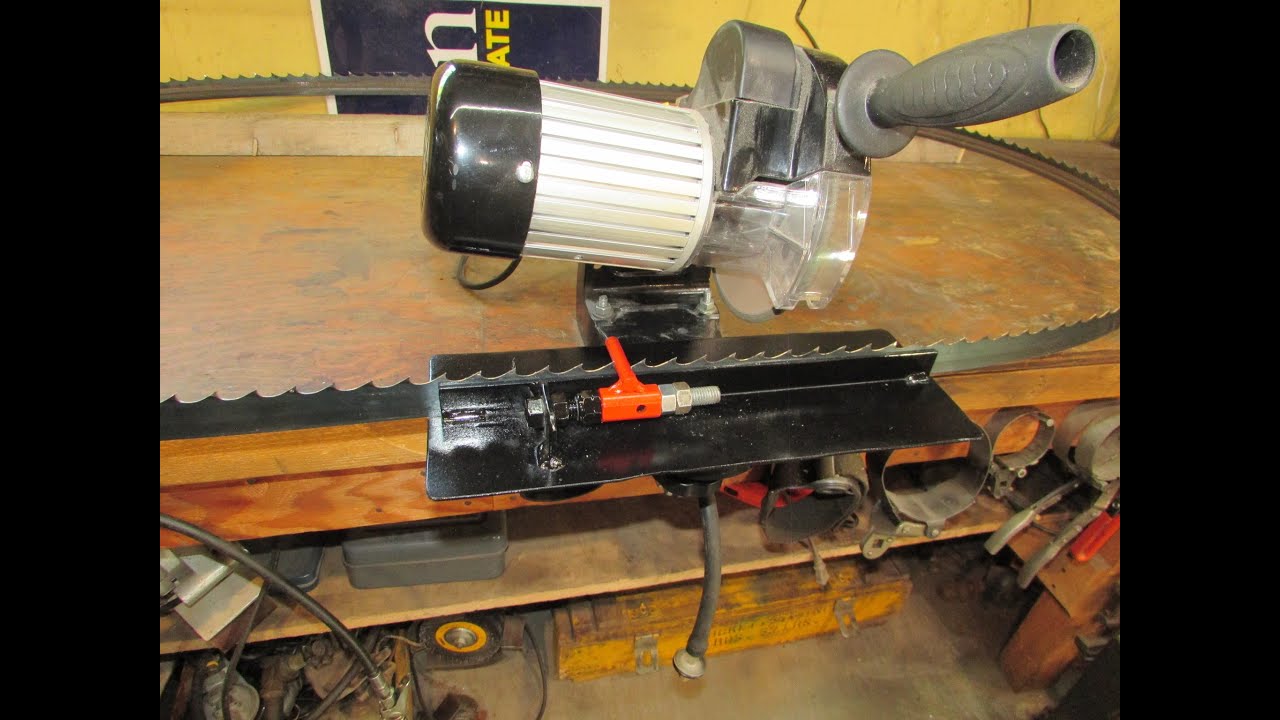 Bandsaw Sawmill Sharpener Homemade Handy Inexpensive Fast Bandsaw band sharpener Part 1