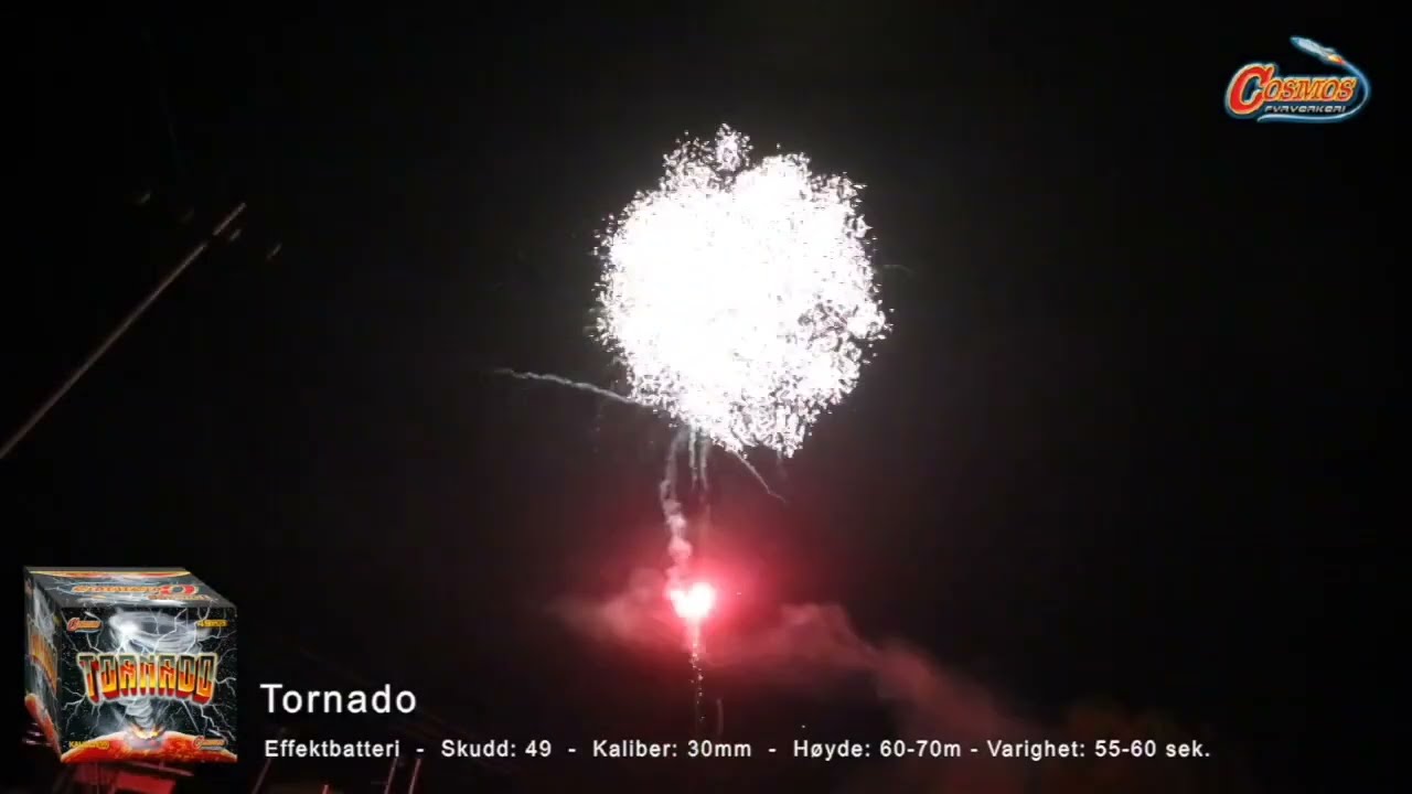 Tornado Cosmos Fireworks, TTO Production Fyrverkeri Norge.