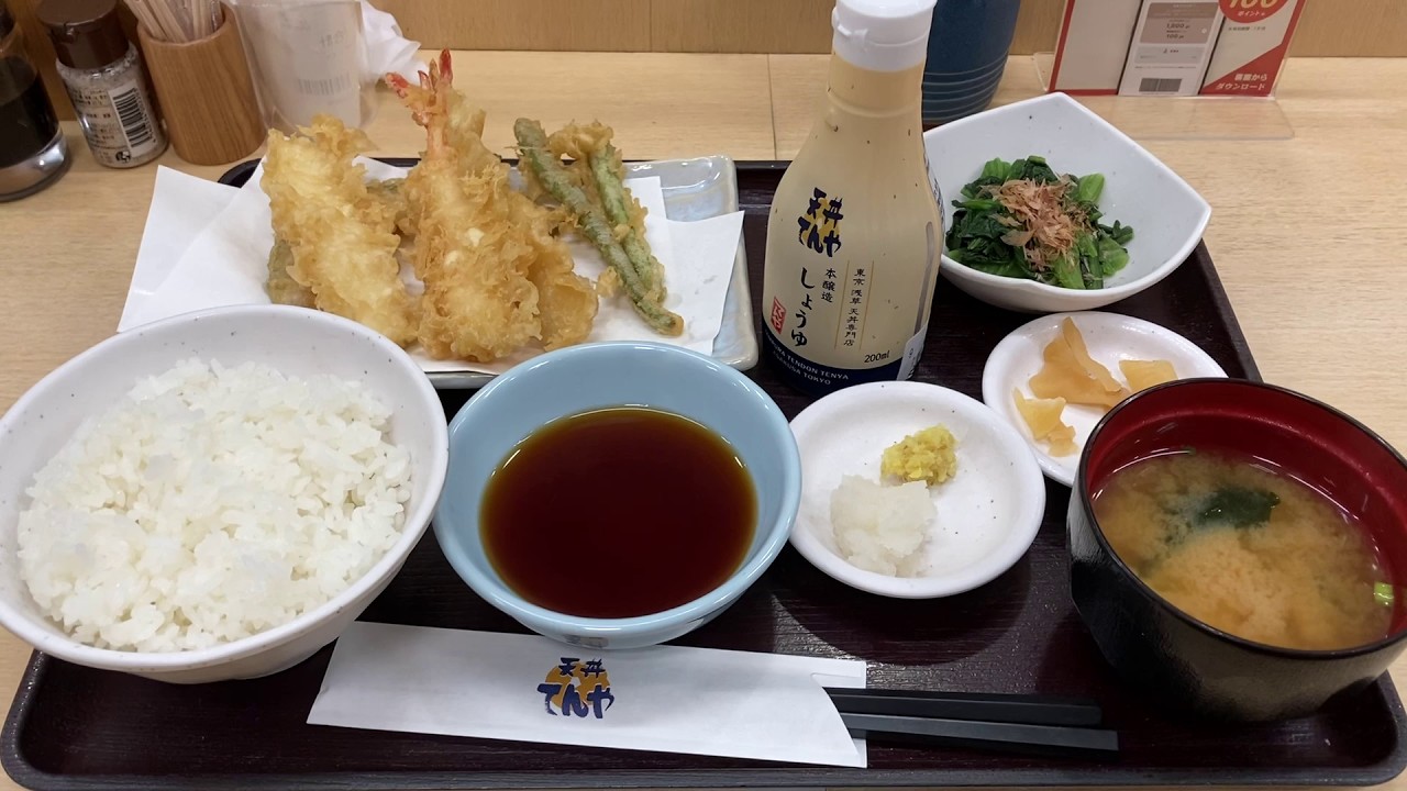 Tempura Set Meal at TENYA in Japan