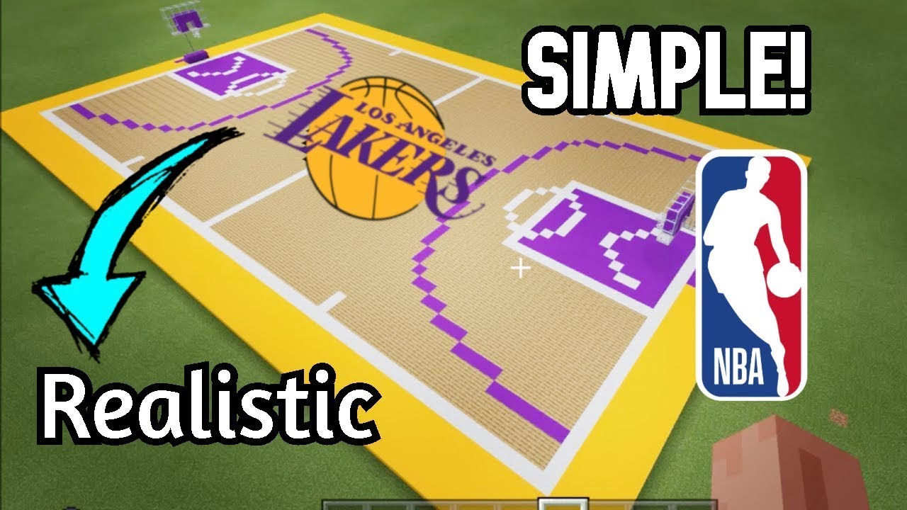 Minecraft: How to Create the LAKERS Basketball Court! | Easy! | FULL Tutorial (2021)