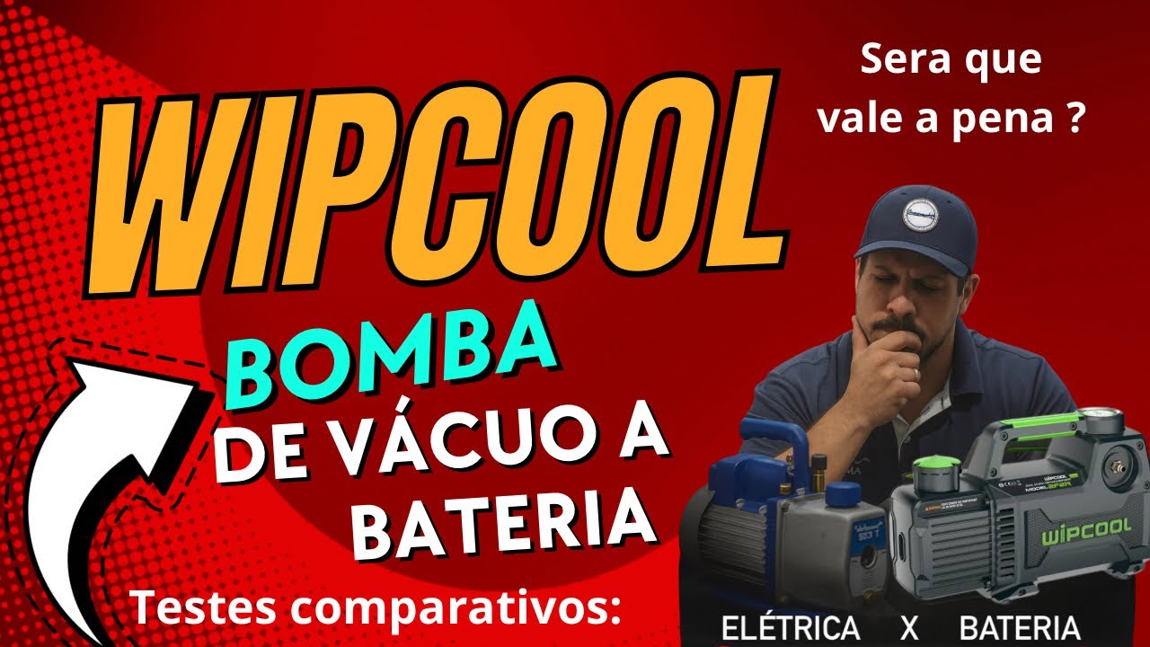 Bomba de Vácuo Wipcool à Bateria 5CFM 2 Estágios 