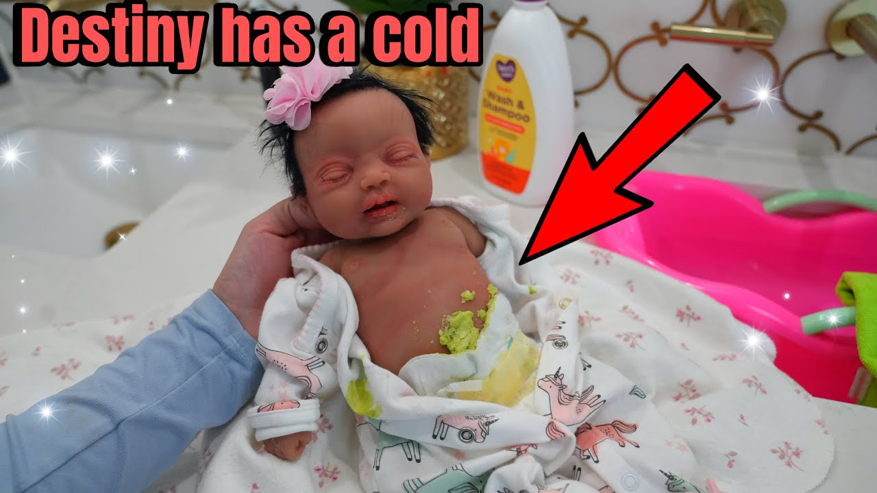 Morning Routine with a sick newborn silicone baby reborn Rp