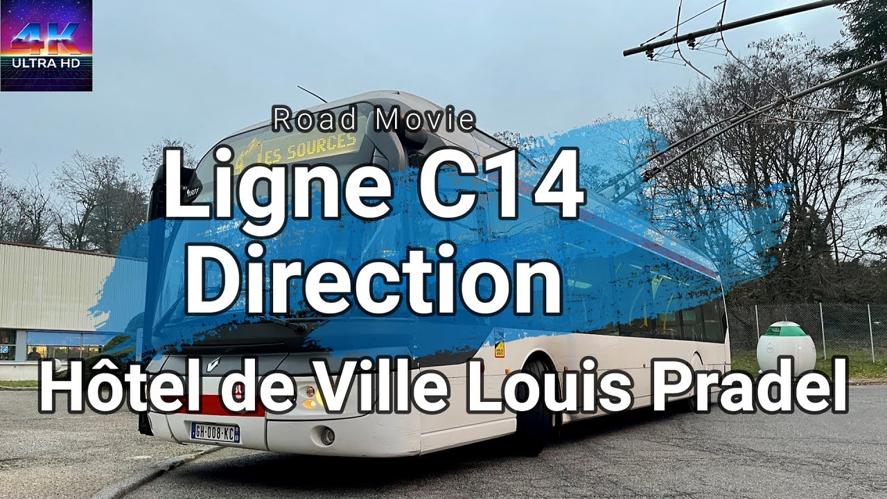 [Road Movie 4K UHD ] Ligne C14 du réseau TCL Lyon en direction d'Hôtel de Ville Louis Pradel. 🚎