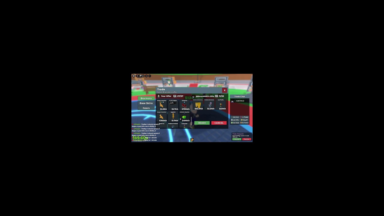 🔴TRADING WITH VIEWERS IN SAB #shorts #roblox #brainrot