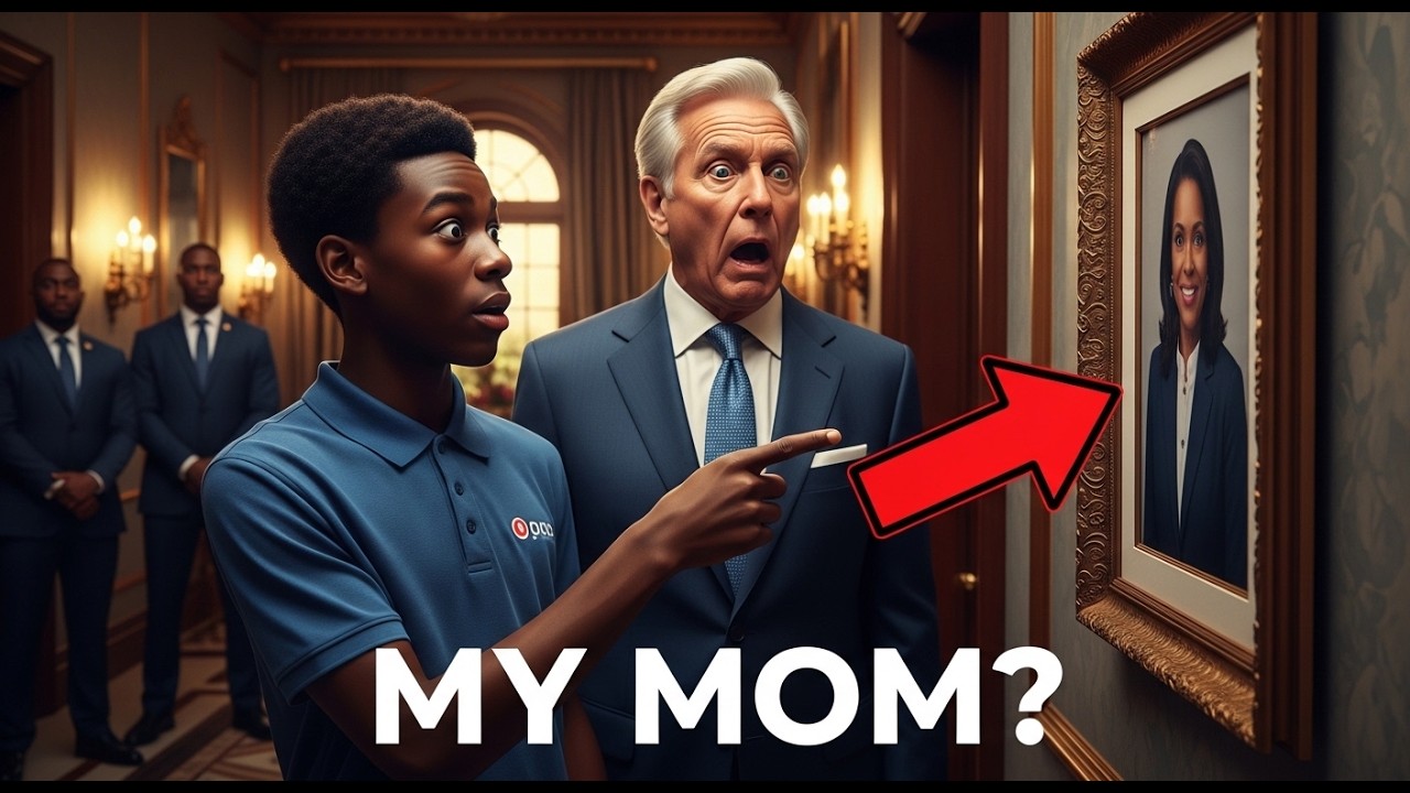 Black Delivery Boy Asks Billionaire Why His Mom’s Photo Is in the Mansion – The Truth Will Shock You