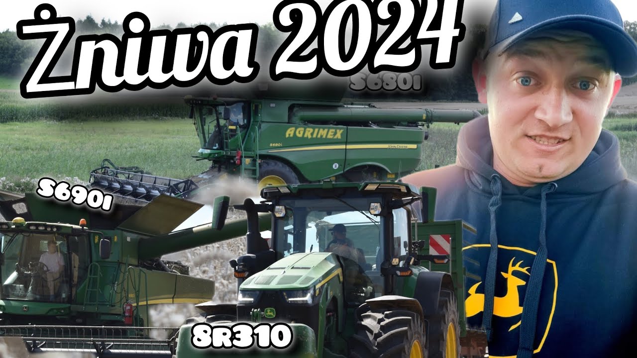 #ŹNIWA 2024☆🔥JOHN DEERE : S690I, S680I (6R175 x2) 8r310, 8335, 6830