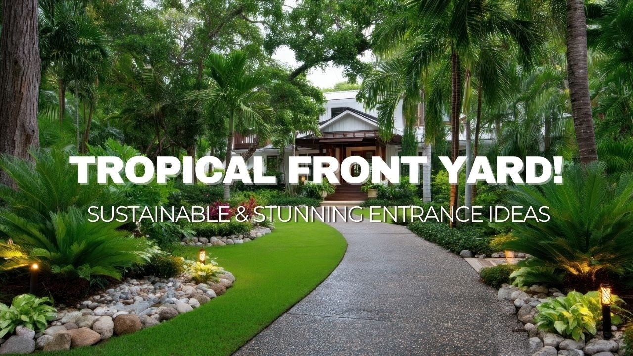 Front Yard Tropicana Sustainable Tropical Landscaping Ideas for Your House Entrance