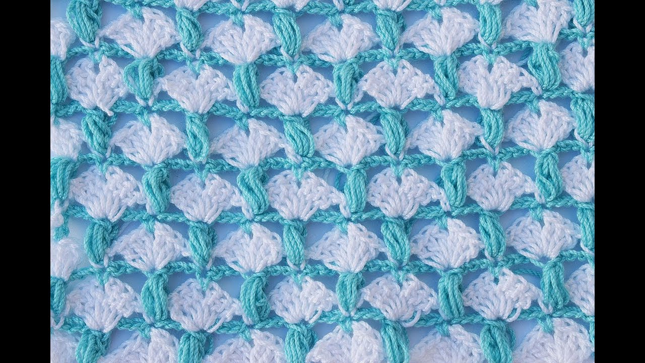 Muestra punto abanicos en dos colores muy fácil y rápido