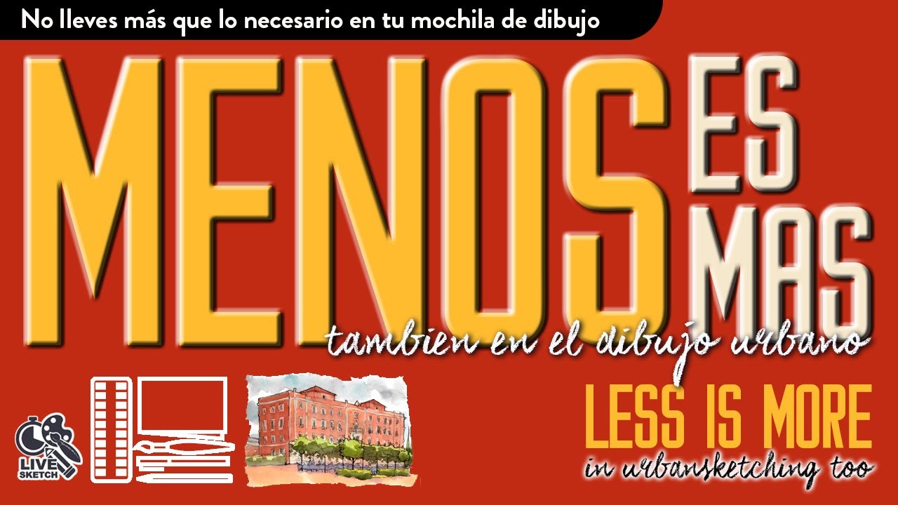 Menos es más, lleva lo mínimo al dibujar en la calle. Less is more, carry less when sketching.
