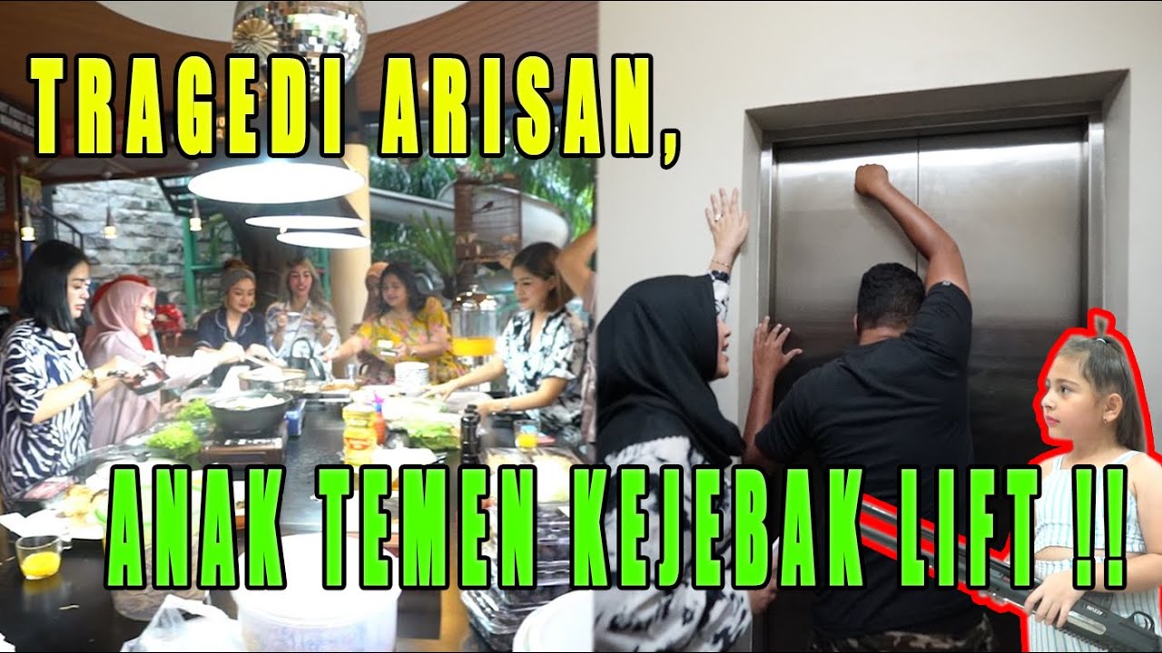 LAGI KUMPUL ARISAN, EH ANAK TEMEN ADA YG KEJEBAK LIFT !!!