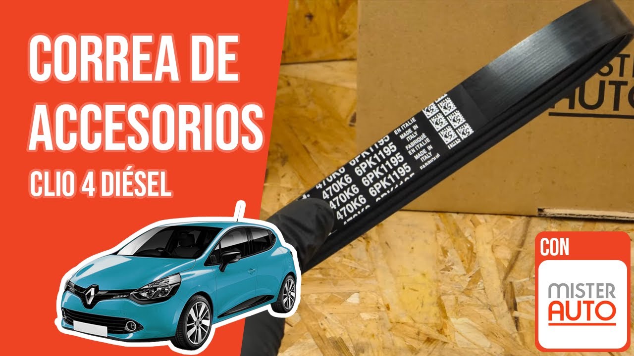 Cómo cambiar la correa de accesorios Clio 4 1.5 dCi 🚗