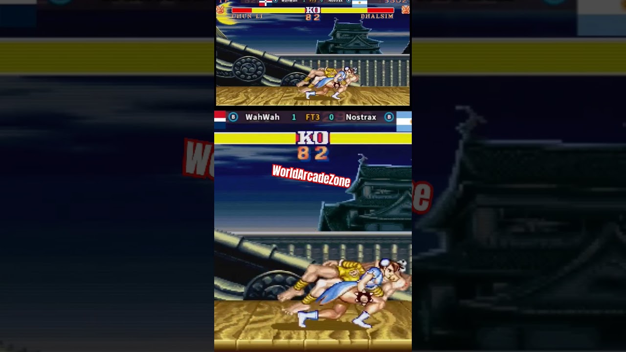 WahWah vs Nostrax - Chun-Li vs Dhalsim Street fighter II' Fightcade Online versus Arcade Game