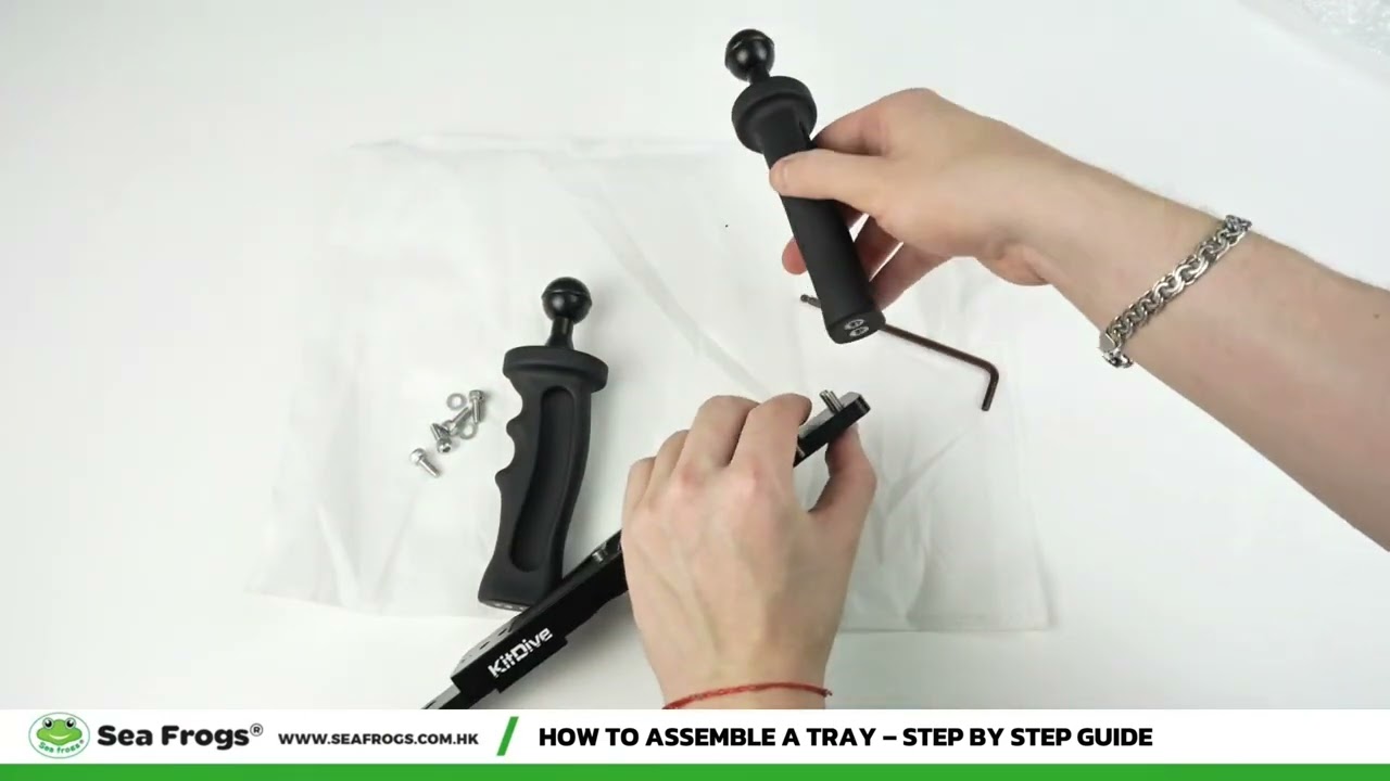 How to assemble a KitDive adjustable aluminum tray—step-by-step guide.