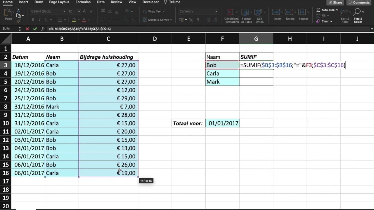 Excel | Hoe gebruik je de functie SOM.ALS/SUMIF? 📚