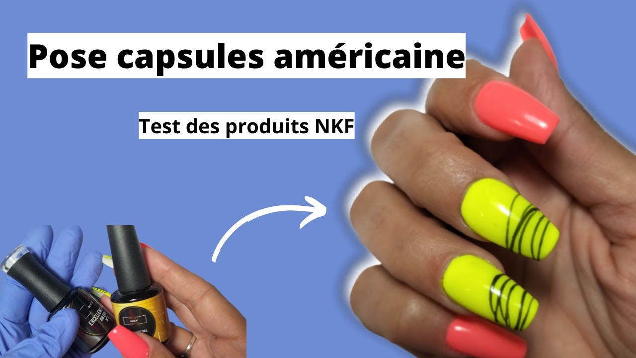 Comment faire une pose de capsules am&eacute;ricaine sur ongles tr&egrave;s COURTS ou RONG&Eacute;S (TEST PRODUITS NKF)