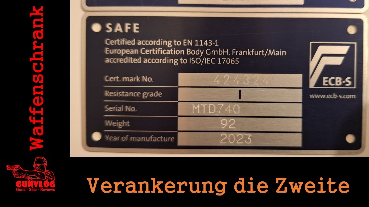 Müssen Wertschutzschränke verankert werden Teil 2