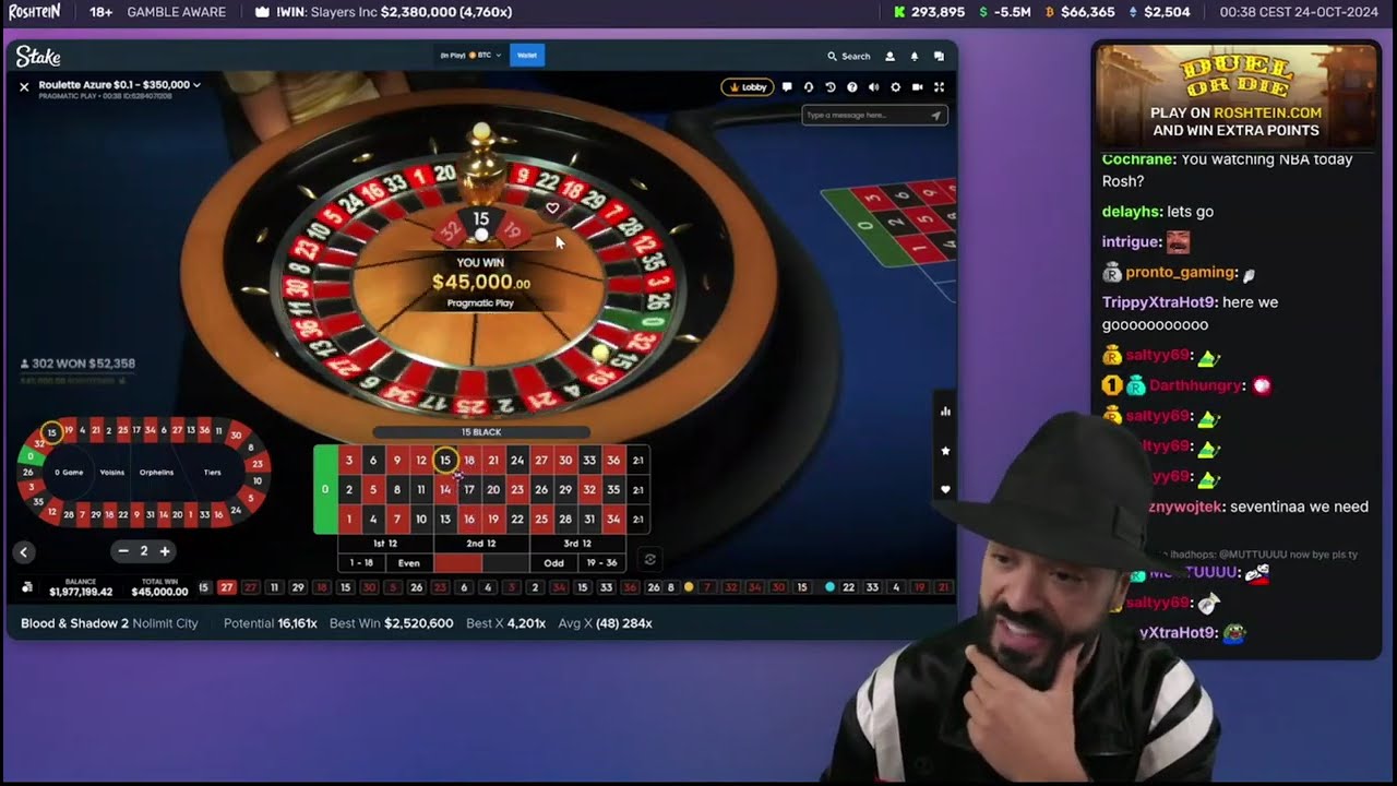 🔥INSANE ROULETTE SKILLZ🔥 - Roshtein Stream Highlights