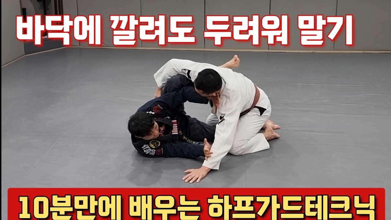 10분만에 배우는 하프가드 테크닉 바닥에 깔려도 생존하기