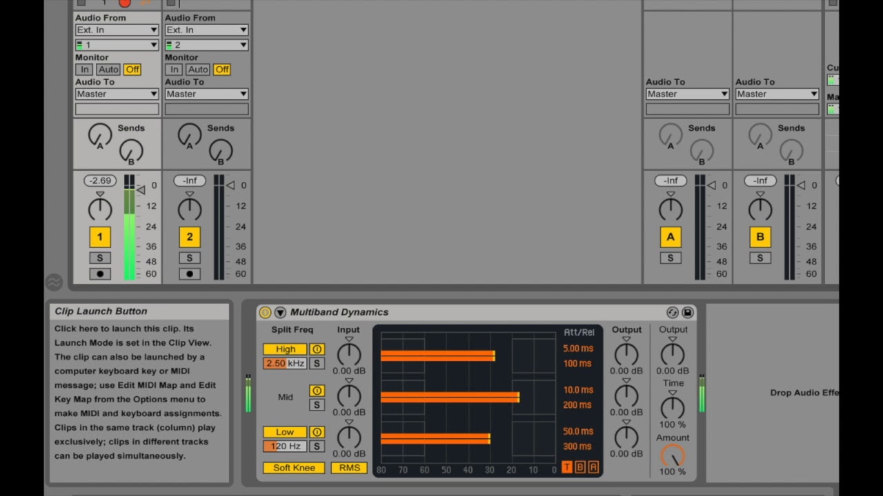 Ableton Live: Editing Audio Clips with Ableton's Multiband Dynamics Tool